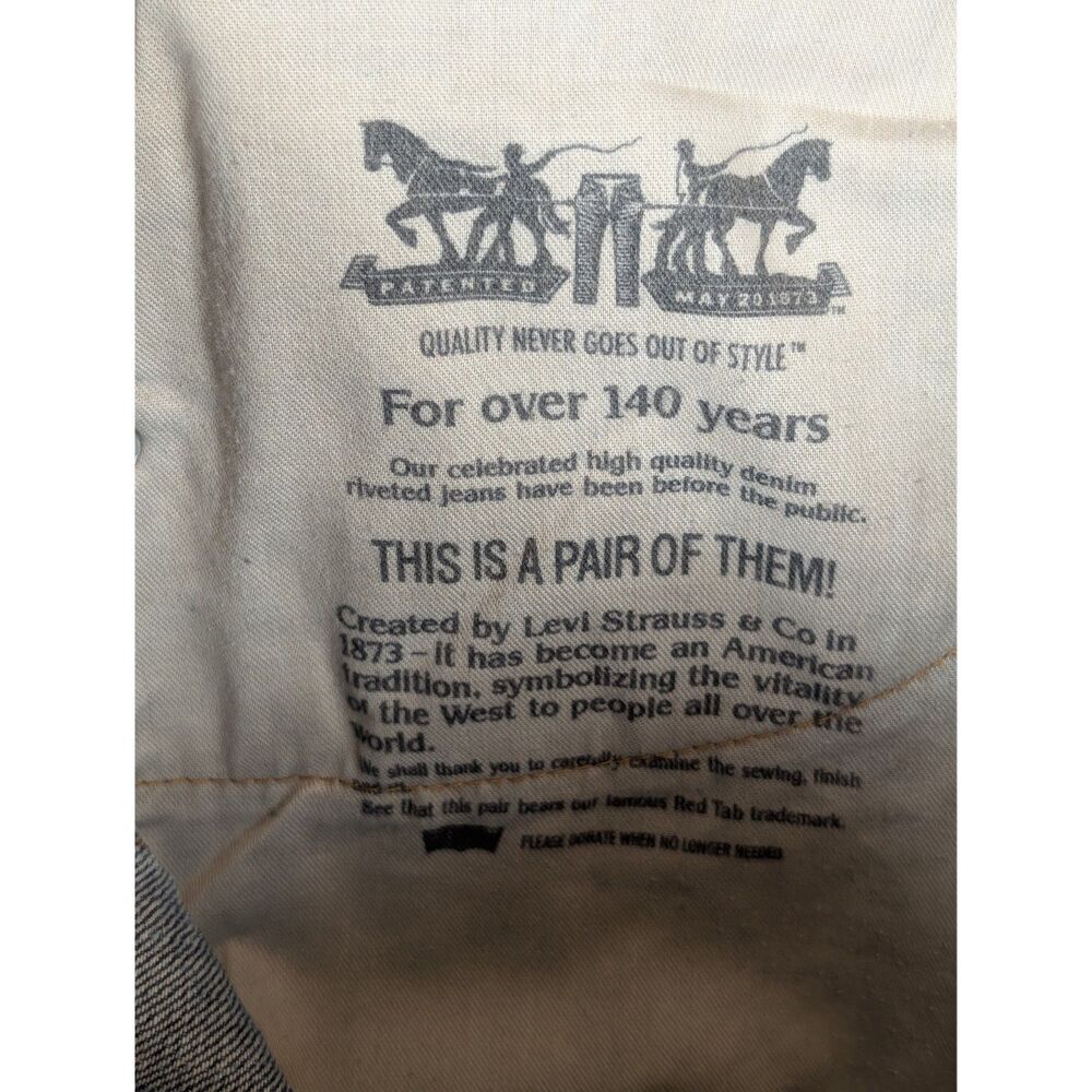 Levi's 550 Relaxed Fit Tapered Leg Jeans Blue Men's Size 38x30 - Picture 14 of 14